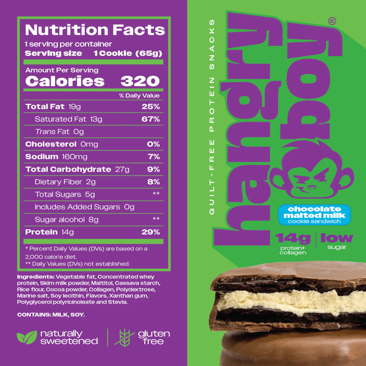 Hangry Boy Chocolate Malted Milk Protein Cookie