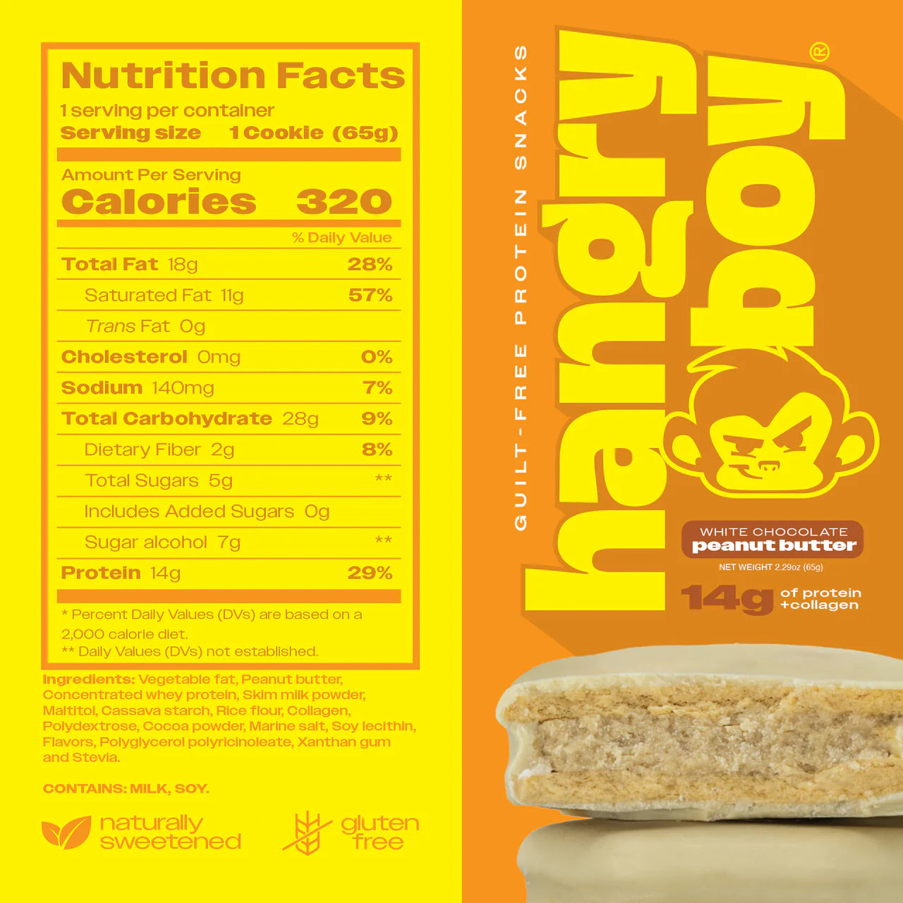Hangry Boy White Chocolate Peanut Butter Protein Cookie